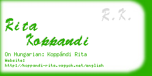 rita koppandi business card